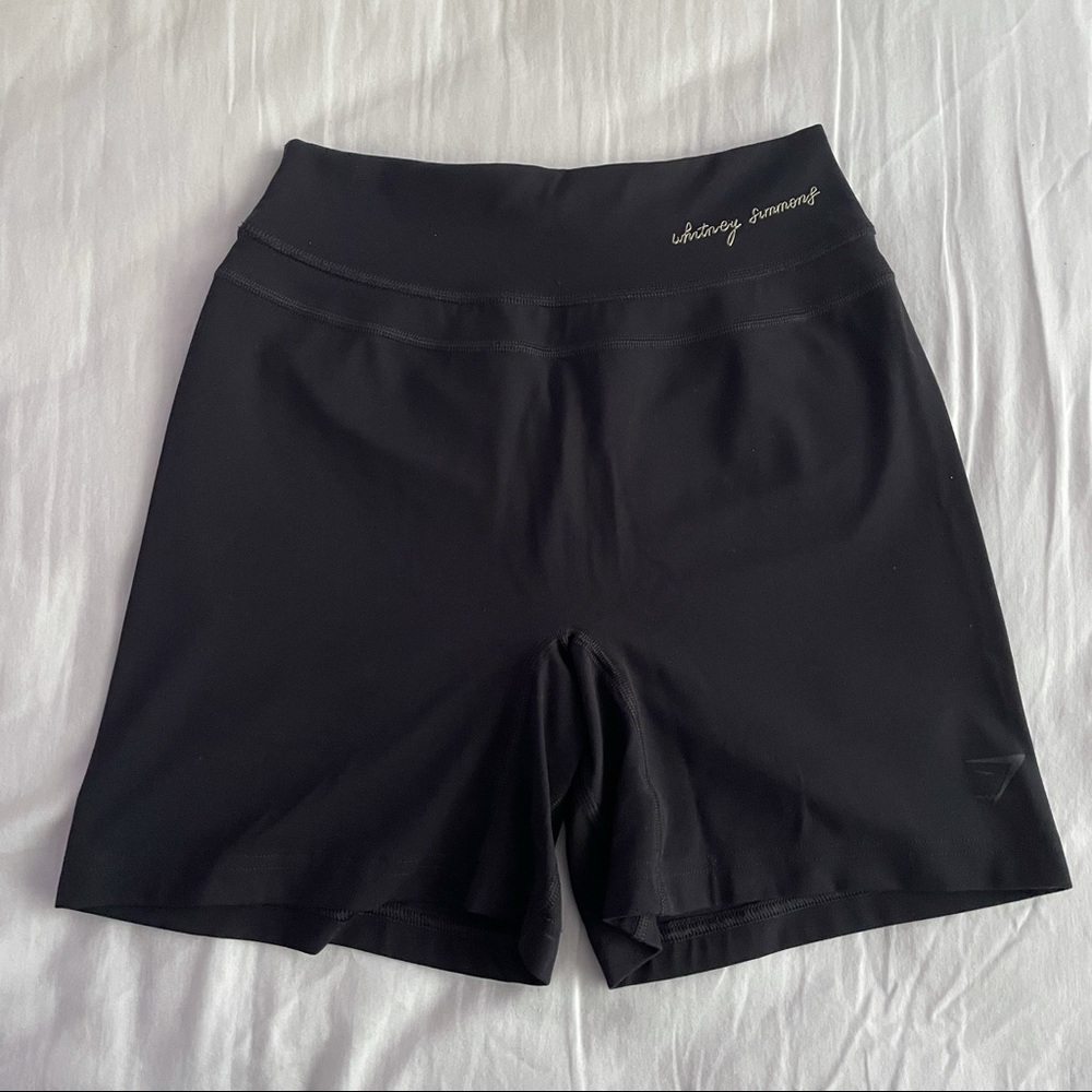 WHITNEY SIMMONS X GYMSHARK V2 BLACK SHORTS